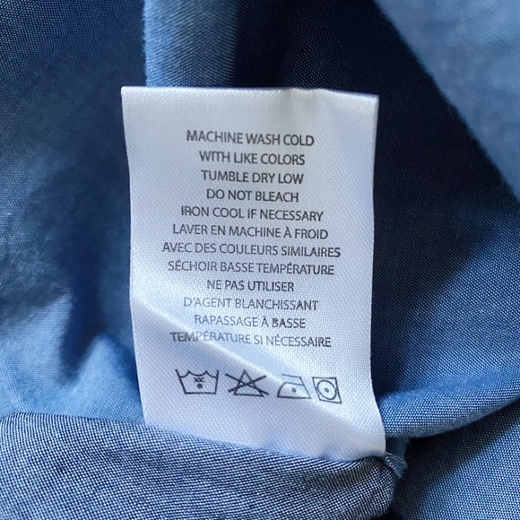 Five Four Short Sleeve Chambray Colour-Block Button-Down Shirt - Picture 8 of 8